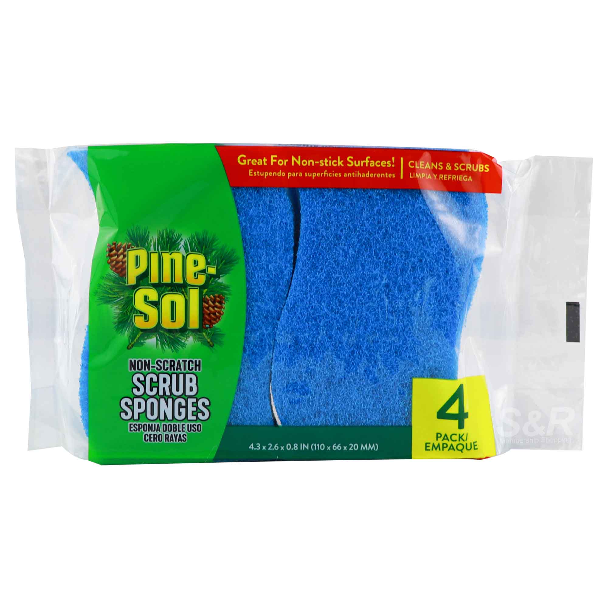 Pine-Sol Non-Scratch Scrub Sponges 4pcs Pine-Sol Non-Scratch Scrub Sponges 4pcs